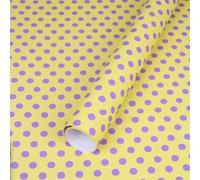 51x74cm Polka Dot Wrapping Paper Sheet,10 Sheets Adorable Gift Wrap DIY Bouquet Packaging Paper for Christmas,Birthday,Valentine's Day,Wedding (Yellow)