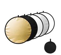 52" (130cm) Light Reflectors for Photography with 5 in 1 Light Diffuser Panel &Bag,Photography Reflector Ideal for Content Creator Essentials&Photographer in Silver,Gold,White and Black