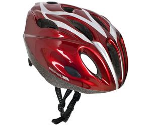 (52/56, Metallic Red) Trespass Kids Bike Helmet Tanky Red