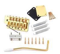 52.5mm (2-1/16 inch) Vintage ST Guitar Tremolo Bridge 6-Screw Assembly with 36mm Steel Block for Fender Squier/Mexico Strat Stratocaster Electric Guitar Replacement (Gold)