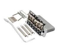 52.5mm(2-1/16 inch) Vintage Style Full Block ST Guitar Tremolo Bridge Pop-In Arm 6 Screws for ST(Chrome)