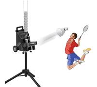 52 Ball Automatic Badminton Shooter Machine, APP Remote Control, Adjustable Height 18CM to 125CM, 31x40x45cm for Beginners & Advanced Players