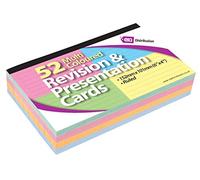 52 Colour Record Cards Ruled Lined Revision Flash Index School Office Note Book