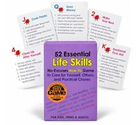 52 Essential Life Skills 52-Card deck | Step-by-step cooking and cleaning, budgeting basics, everyday independence, age 14+