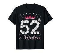 52 & Fabulous 52nd Birthday 52 Years Old Queen's Bday T-Shirt