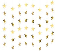 52-Feet Sparkling Star Bunting Banner - Reflective Star Paper Garland - Twinkle Little Star Party Decoration - Hanging Stars for Birthday, Wedding, Christmas, Halloween & More