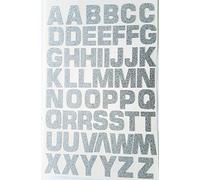 52 Glitterati Silver Self Adhesive Alphabet Stickers
