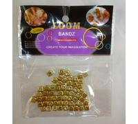 52 Gold Letter Beads - Alphabet Loom Band Beads - For Use With Loom Bands (HL396)