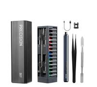 52 in 1 Electric Precision Screwdriver Set with LED Light incudes Tweezers, Pry Tool,46 Bits, Color-Coded Bits & Magnetic Storage,for Smartphone, Watch, Eyeglasses,Switch,Laptop, PC Repair (Gray)