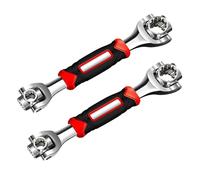 52 in 1 Universal Socket Wrench,Adjustable Multi Spanners & Wrenches with 360° Rotating Socket Heads,Ratchet Spanner for Metric and Imperial Nuts and Bolts,Spanner Tool for DIY Home, Car Repair (2)