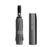 52 IN Extra-Large Canopy,Golf Reverse Travel Folding Umbrella for Business, Auto Open/Close,Portable,Windproof/Rainproof,Zippered Pouch,Rain/Sun,10 Ribs, Men/ Professionals,Backpack/Car