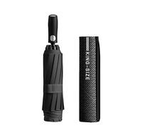 52 IN Extra-Large Canopy,Golf Reverse Travel Folding Umbrella for Business, Auto Open/Close,Portable,Windproof/Rainproof,Zippered Pouch,Rain/Sun,10 Ribs, Men/ Professionals,Backpack/Car