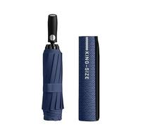 52 IN Extra-Large Canopy,Golf Reverse Travel Folding Umbrella for Business, Auto Open/Close,Portable,Windproof/Rainproof,Zippered Pouch,Rain/Sun,10 Ribs, Men/ Professionals,Backpack/Car