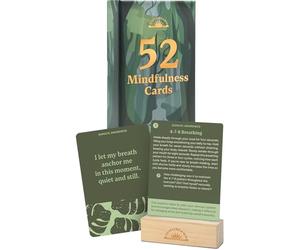 52 Mindfulness Cards - Simple Practices for Stress & Anxiety Relief, Emotional Regulation, and Mindful Living - Daily Self Care Exercises with Inspirational Affirmations for Calm & Relaxation