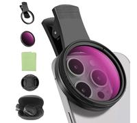 52 mm CPL Filter Mobile Phone Circular Polarising Filter CPL Polarising Filter Mobile Phone Lens Set, Rotating Clip-On Mobile Phone Lens Filter Compatible with iPhone 16/15/14/13 Pro Max, Samsung