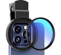 52 mm Polarising Filter for iPhone, Circular Polarised Lens with Improved Clip, Rotating CPL Filter Compatible with iPhone 16/15/14/13 Pro Max Samsung Moto Google TCL Phone