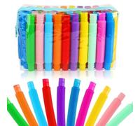 52 Pack Pop Tubes, Sensory Toys Party Favors For Kids 8-12 4-8 Fidget Toys For Anxiety Goodie Bag Stuffers Treasure Box Classroom Prizes Gifts for 3 4 5 6 7 8 9 Year Old Boys Girls Toddlers- 10 Colors
