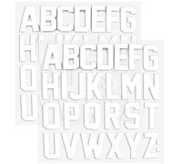 52 Pcs 2" Iron On Letter Patches - Heat Transfer Letters for T-Shirts, Team Name & Slogan Printing (White)