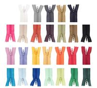 52 Pcs 8 Inch/20cm Zippers Sewing Nylon Coil Zippers Bulk,Multicolor Nylon Coil for Sewing Crafts