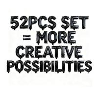 52 Pcs Black Letter Balloons, Custom 2 Set A-Z Set for Personalizing Names & Phrases Party Supplies Banners for Wedding/Birthdays/Annivs/Grads Party Decoration Banner Custom Phrase
