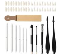 52 Pcs Blending Stumps Set，Double-Ended Sponge Heads Blend Pencil，Sketch Drawing Stumps Pencils Tools for School Students Artists Supplies