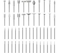 52 PCS Diamond Grinding Bits, Polishing Drill Bit Set, Compatible with Dremel, High-Speed Steel for Glass, Stone, Ceramic, Multi-Shape Carving Bits
