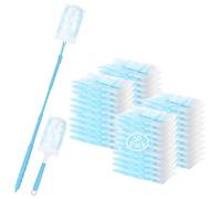 52 Pcs Flash Dust Magnet Refill, 52-Piece Duster Refill Set, Flash Duster Refills for Efficient Cleaning, Includes Blue-White Pads and Extendable Handle, Practical Dust Magnet Solution for Household U