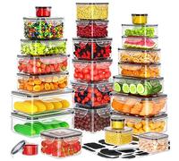 52 PCS Food Storage Containers with Lids Airtight (26 Containers & 26 Lids), Plastic Kitchen Storage Meal Prep Container-Stackable 100% Leakproof & BPA-Free Organization and Storage Set, Lunch Boxes