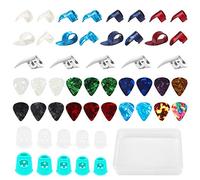 52 PCS Guitar Finger and Thumb Picks - Metal Protectors and Accessories Kit With Storage Box for Electric, Acoustic, Classic, Bass, Banjo, Ukulele