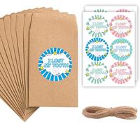 52 Pcs Lost Tooth Receipt Envelopes with 52 Pcs I Lost Tooth Stickers for Lost Tooth Certificate for Children Milk Teeth Storage Fairy Bag Classroom Party Supply