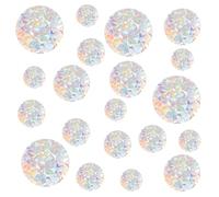 52 Pcs Round Anti-Collision Window Decals, Rainbow Prism Deterrent Bird Glass Window Safety Strike Prevention Clings Non-Adhesive Stickers for Bird Strikes Door Interior Decoration