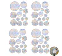 52 PCS Round Bird Anti-Collision Window Stickers, Rainbow Prism Window Decals, Suncatcher Strike Prevention Birds Alert Sticker to Protect Wild Birds Against Glass Decorate Your Glass Doors