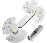 52 Pcs Stainless Steel Screw Thread Gauge Tool, 60°/55° Metric and Imperial Thread Pitch Cutting Gauge Screw Gauge Measuring Tool