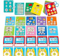 52 PCS Time & Money Flashcards, Double Sided Cognition Cards-Coin Value, Coin Combinations, Counting Coins, Telling Time, Reading Clocks, Learning Tool for Kids Ages 6+ Kindergarten Toddlers