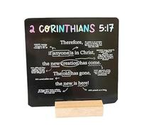 52 Pieces/Set Bible Verse Cards with Wooden Stand Scripture Memory Cards Christian Graduation Cards for Every Week of The Year Christian Faith Gift