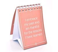 52 Positive Affirmation Desktop Cards - Mindful Daily Reminders for Mindfulness, Stress Relief, Manifestation & Self-Care (Pink and White)