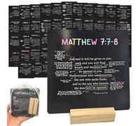 52 Scripture Card, Bible Verse Mapping Cards, Scripture Memory Cards with Wood Stand, Bible Trivia Prayer Card Crafts Set Gifts, for Every Week of The Year
