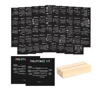 52 Scripture Cards, 52 Bible Verse Cards with Wooden Stand, Inspirational Prayer Card, Weekly Encouraging Christian Faiths Present, Encouragement and Hope for Women and Men