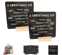 52 Scripture Cards, A Mapped Bible Verse for Every Week of the Year, Bible Verse Prayer Card Set with Wood Stand, Verse Memory Faith Study Cards, Religious, Inspirational Gifts for Women Men(2 set)