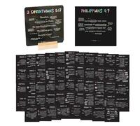 52 Scripture Cards, A Mapped Bible Verse for Every Week of The Year, Daily Bible Memory Verse Card with Wooden Stand, Portable Christian Encouragement, Teach Sunday School Gift