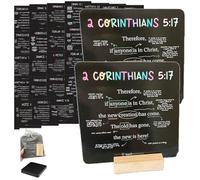 52 Scripture Cards, A Mapped Bible Verse for Every Week of The Year, Scripture Cards with Stand, Bible Memory Verse Card, Sunday School Teaching Aids & Christian Gifts (2 Set)