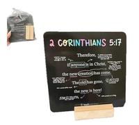 52 Scripture Cards, A Mapped Bible Verse for Every Week of The Year, Scripture Memory Cards with Wood Stand, Christian Bible Trivia Memory Card Crafts Set, Teach Sunday School Gifts (1 Pack)
