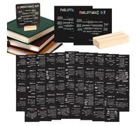 52 Scripture Cards, Weekly Bible Verse and Prayer Cards with Wooden Stand, A Mapped Bible Verse of The Year, Memory, Uplifting Devotional Study and Inspirational Christian Gift
