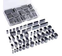 52 Shape Style Leather Hole Punch Tool for Belts - Multiple Shapes Hollow Cutter, Crafting Tools Set for Leather Work