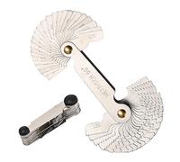 52 Sheets Stainless Steel Thread Gauge, Stainless Steel Screw Thread, Metric 60 Degree/Whitworth 55 Degree Fine Thread Measuring Tool, Thread Cutting Gauge Tool Set, Thread Gauge Measuring Tool