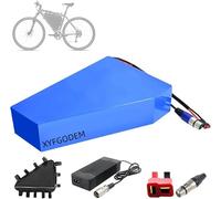 52 V 48 V 36 V Electric Bicycle Lithium Battery 20 Ah - 30 Ah Triangular E-Bike, with Charger + Triangle Bags, High Range for 0 - 2000 W Motorcycle Mountain Motors