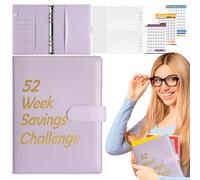 52 Week Saving Challenge Folder, Envelope Challenge Folder, Effortless Saving Budget Book Binder Portable A5 Budget Planner Money Organizer Ca