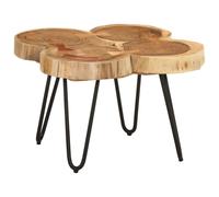 Vidaxl Coffee Table 36 Cm 4 Trunks Solid Wood Acacia, Brown