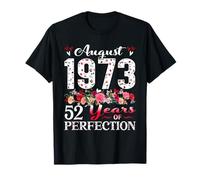 52 Year Old Floral August 1973 52nd Birthday Women Apparel T-Shirt