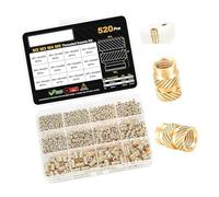 520 Pcs Metal Knurled Fasteners for Shot Molding Simple Installation Strong Suitable for Home Improvement and Electronics Fixes Not Nut